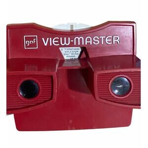 Vintage GAF View Master Model G 1970's Red White 3D Mickey Slide Retro Toy